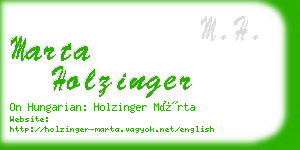 marta holzinger business card